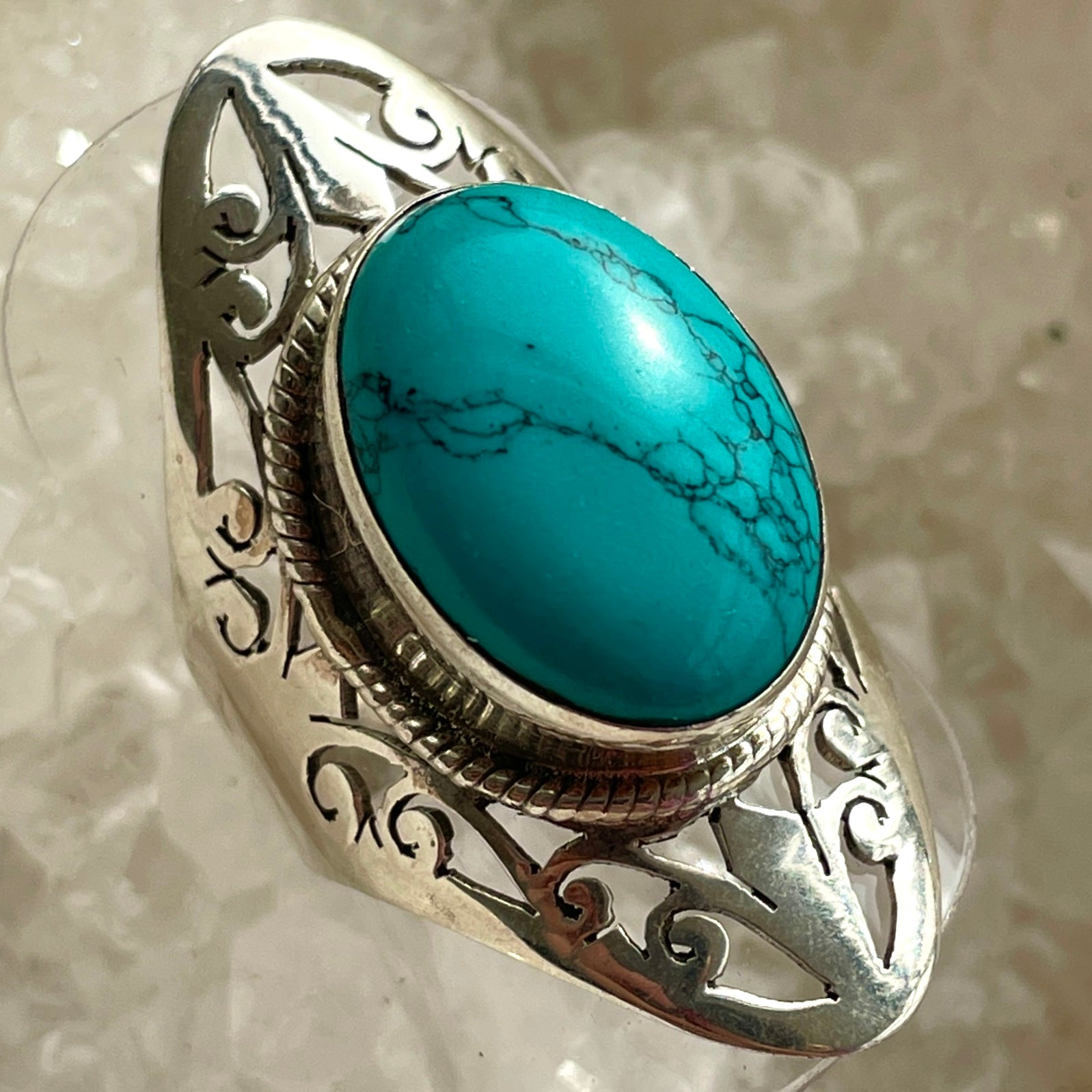 Turquenite Sterling Silver Ring - Sz9 TU1 Turquenite Sterling Silver Ring - Sz9 TU1